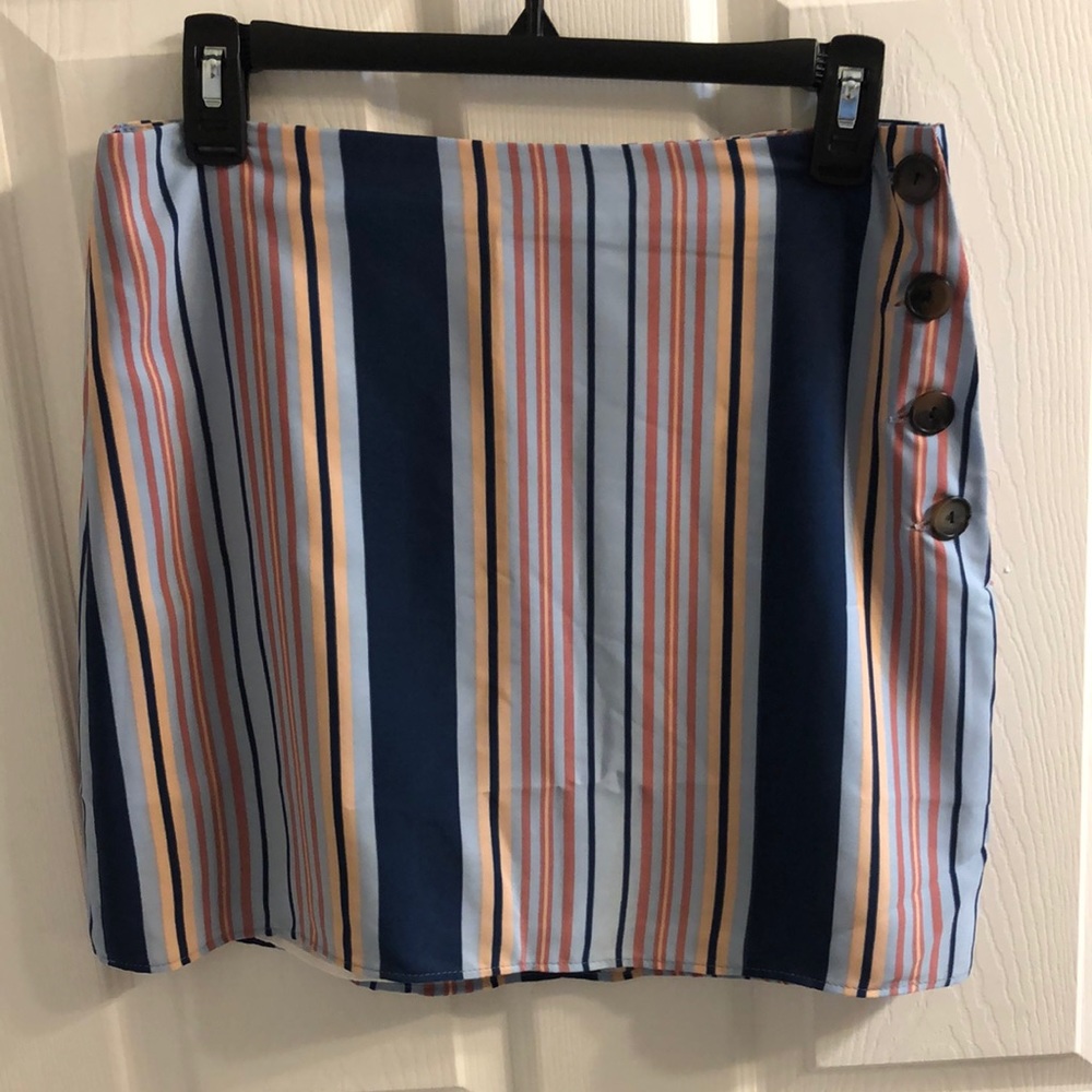 Lulus striped mini skirt size M